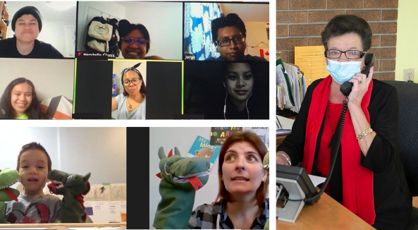 Sonia leads interactive, virtual storytelling every Tuesday and Thursday morning