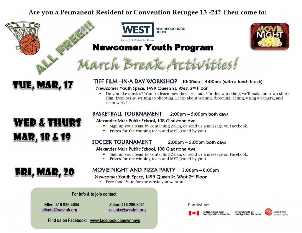 March Break 2015 Flyer